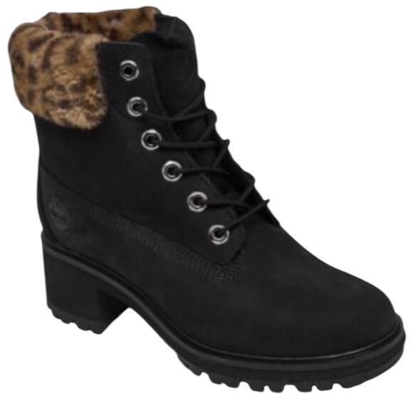 NWOT Timberland Kinsley 6-Inch Waterproof Black/Faux Fur Booties – Sz 9M - Picture 2 of 8